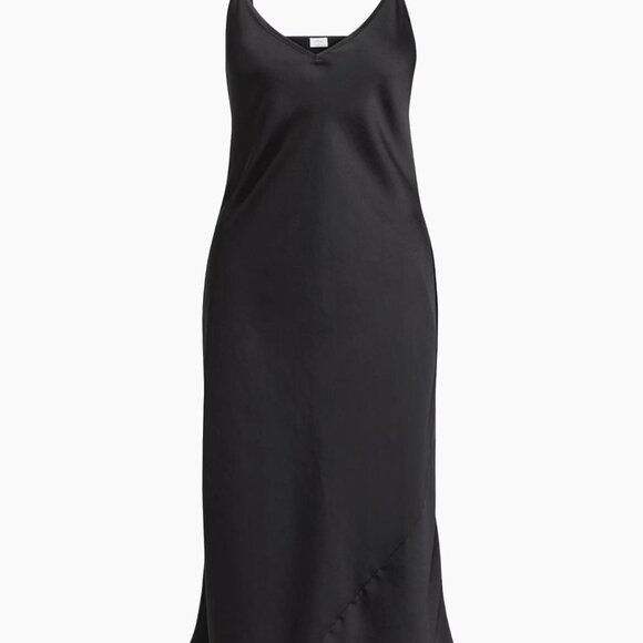 Wilfred Only Slip Satin Midi Dress - Black, Medium - Picture 2 of 9